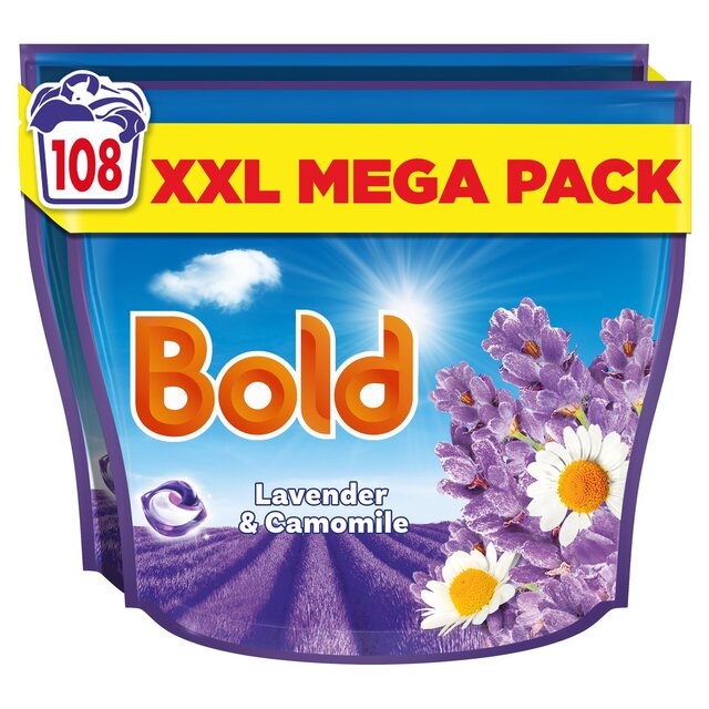 Bold All-In-1 Pods Washing Liquid Capsules Lavender & Camomile 108 Washes