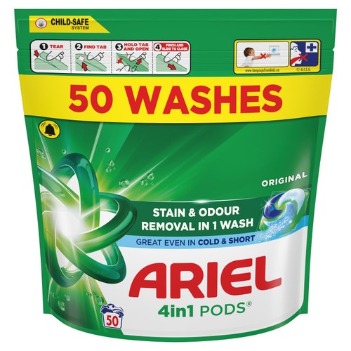 Ariel Original 4in1 Pods Washing Liquid Capsules 100 Washes thumbnail 3