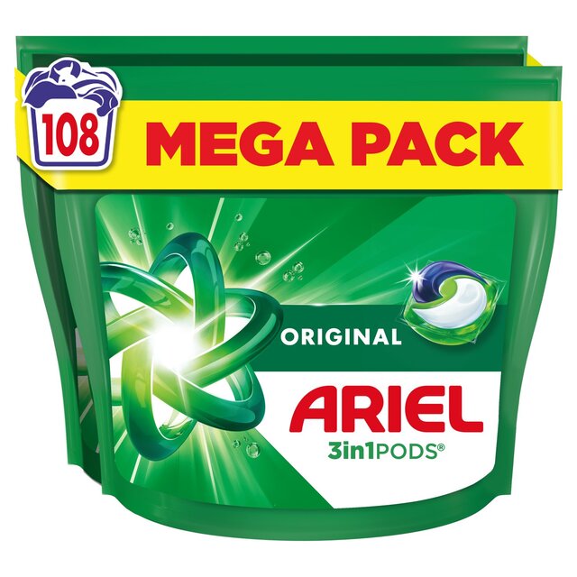 Ariel Original All-In-1 Pods Washing Liquid Capsules 108 Washes