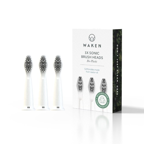 Waken Sonic Toothbrush Heads Refills White thumbnail 2