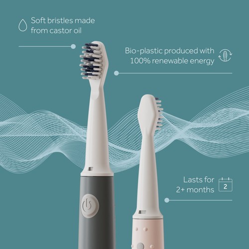 Waken Sonic Toothbrush Heads Refills White thumbnail 3