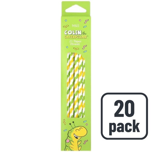 M&S Colin the Caterpillar Paper Straws