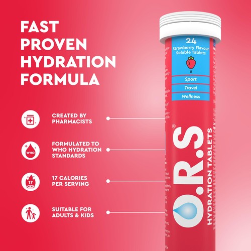 ORS Strawberry Hydration Tablets thumbnail 3