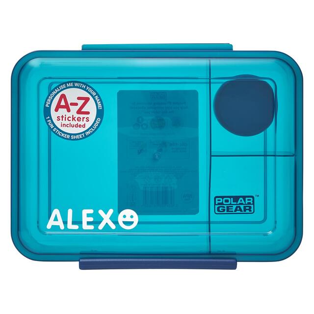 Polar Gear Clic-tite Personalise A-Z Stickers Trio Lunch Box 1.1L Blue thumbnail 2