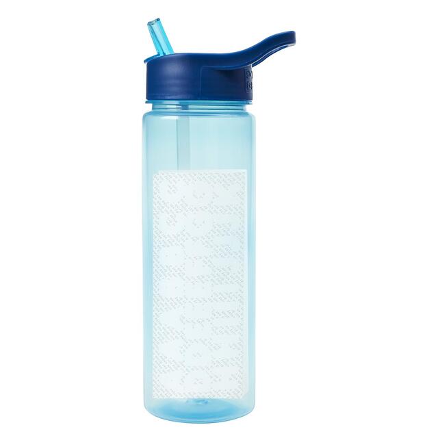 Polar Gear Personalised A-Z Sticker Water Bottle with Straw 600ml Navy thumbnail 2