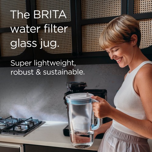 BRITA Glass Water Filter Jug Light Blue (2.5L)  thumbnail 2