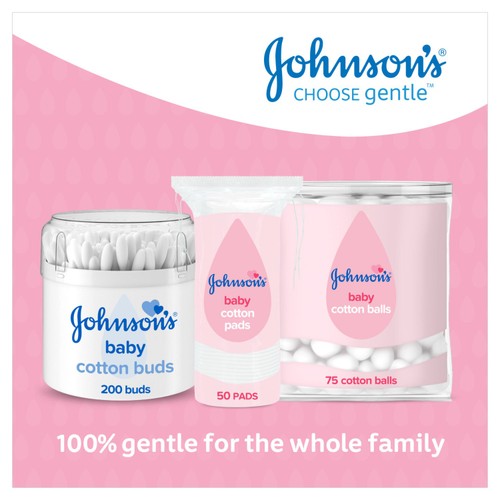 Johnson's Baby Cotton Pads- 50 Pads thumbnail 5