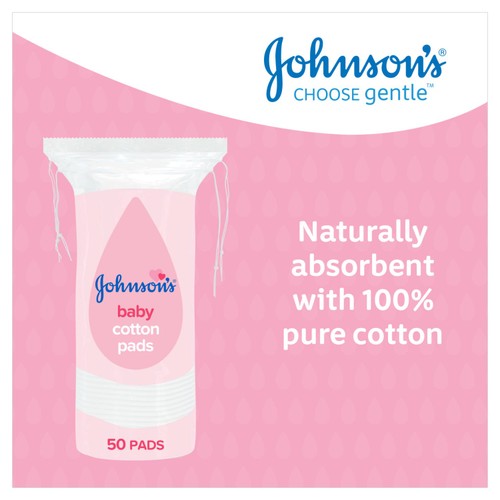 Johnson's Baby Cotton Pads- 50 Pads thumbnail 6