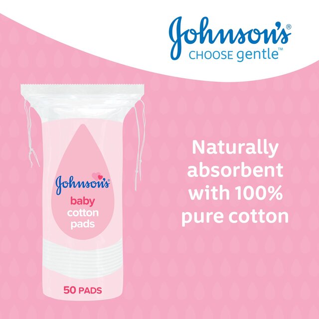 Johnson's Baby Cotton Pads- 50 Pads thumbnail 3