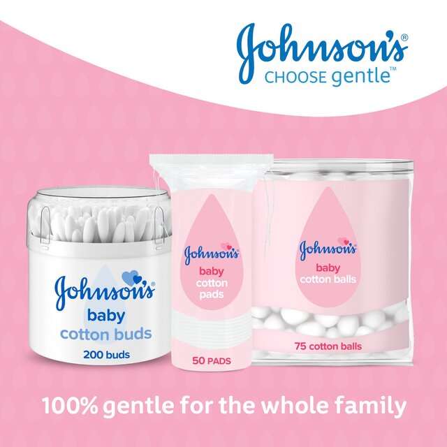Johnson's Baby Cotton Pads- 50 Pads thumbnail 4