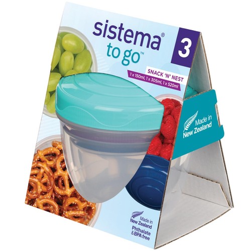 Sistema To Go Snack Nest Containers Set Storage thumbnail 2