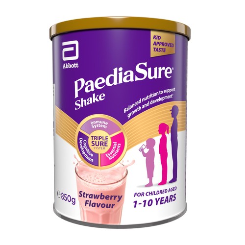 PaediaSure Shake, Strawberry Nutritional Supplement Powder, 1-10 Yrs