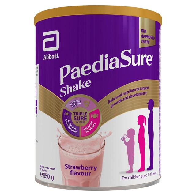 PaediaSure Shake, Strawberry Nutritional Supplement Powder, 1-10 Yrs