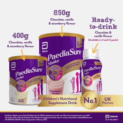 PaediaSure Shake, Vanilla Nutritional Supplement Powder, 1-10 Yrs thumbnail 3