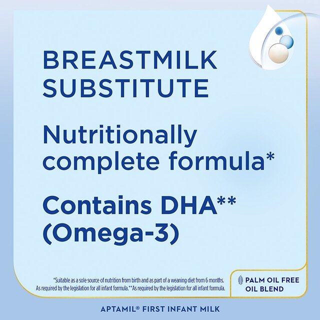 Aptamil 1 First Infant Baby Milk Formula Powder from Birth Big Pack thumbnail 6