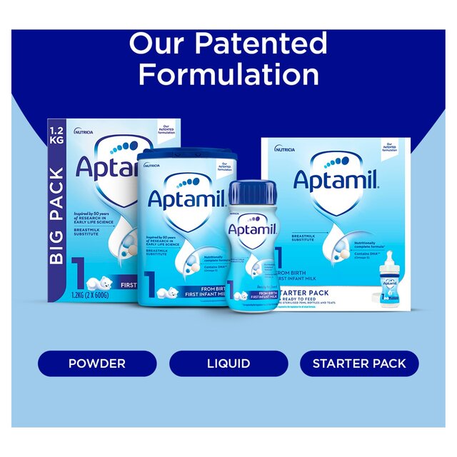 Aptamil 1 First Infant Baby Milk Formula Powder from Birth Big Pack thumbnail 7