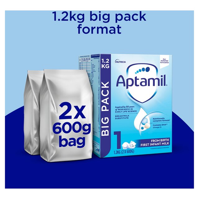 Aptamil 1 First Infant Baby Milk Formula Powder from Birth Big Pack thumbnail 8
