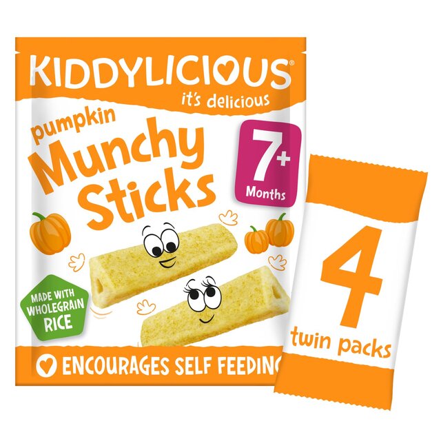 Kiddylicious Pumpkin Munchy Sticks Baby Snacks Multi