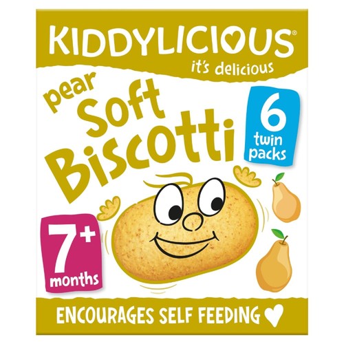 Kiddylicious Pear Soft Biscotti Baby Snacks Multi thumbnail 3