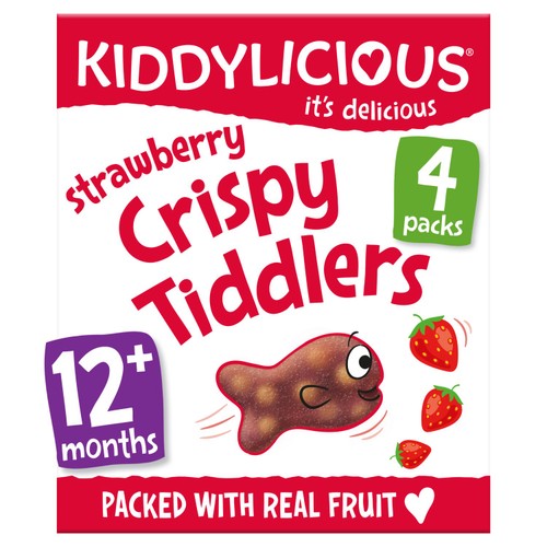 Kiddylicious Strawberry Crispy Tiddlers Baby Snacks Multi thumbnail 3