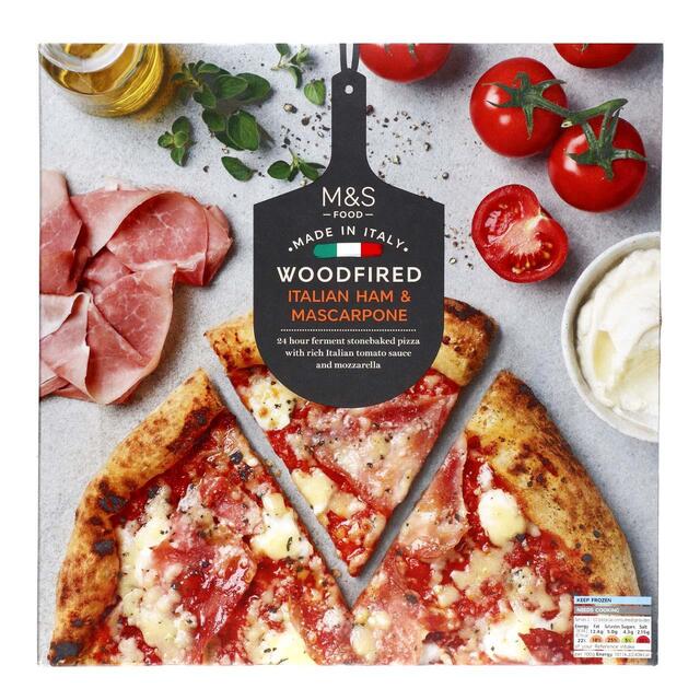 M&S Stonebaked Woodfired Ham & Mascarpone Pizza Frozen