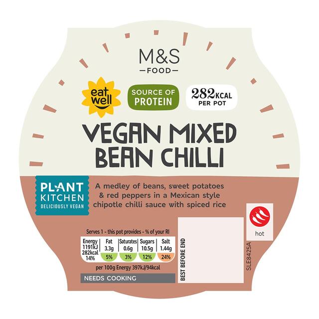 M&S Mixed Bean Chipotle Chilli with Spiced Rice thumbnail 2