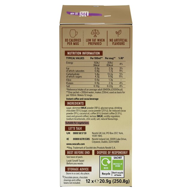 Nescafe Double Choc Mocha Instant Coffee 12 Sachets thumbnail 5