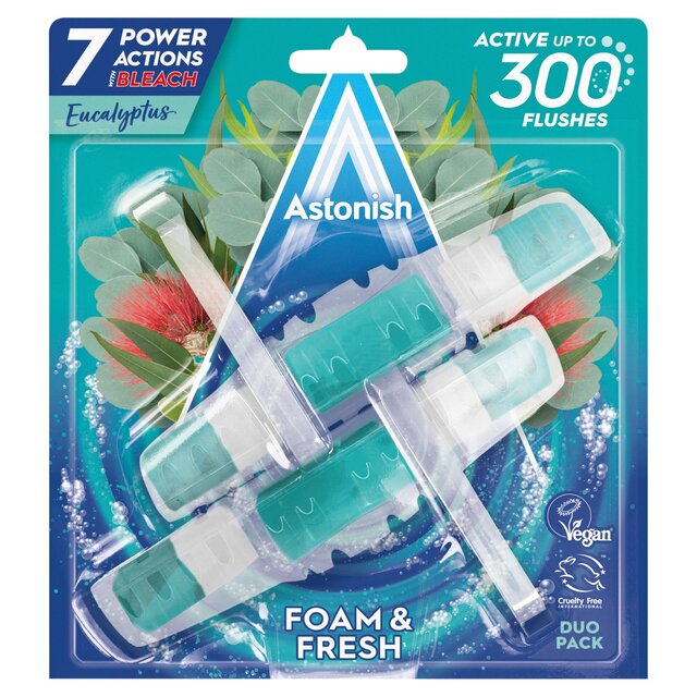 Astonish Foam and Fresh Twin Pack Rim Block Eucalyptus