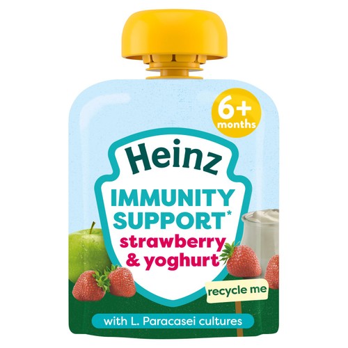 Heinz Immunity Support Baby Pouches, Strawberry & Yogurt 6M+ thumbnail 2