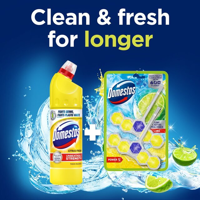 Domestos Power 5 Lime Toilet Rim Block Duo Pack thumbnail 6