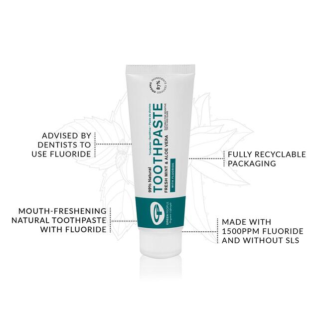 Green People Fresh Mint & Aloe Vera Fluoride Toothpaste thumbnail 3