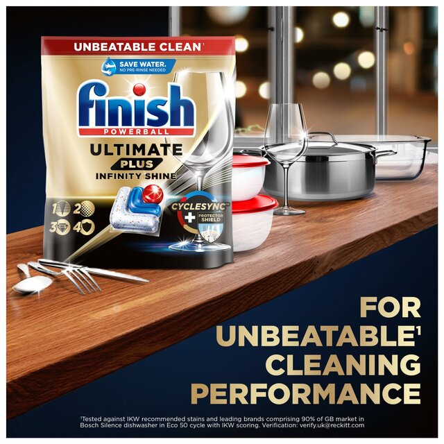 Finish Ultimate Infinity Shine Plus Dishwasher Tablets thumbnail 3