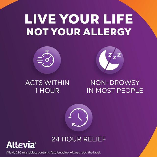 Allevia Hayfever Allergy Relief Tablets Fexofenadine thumbnail 5