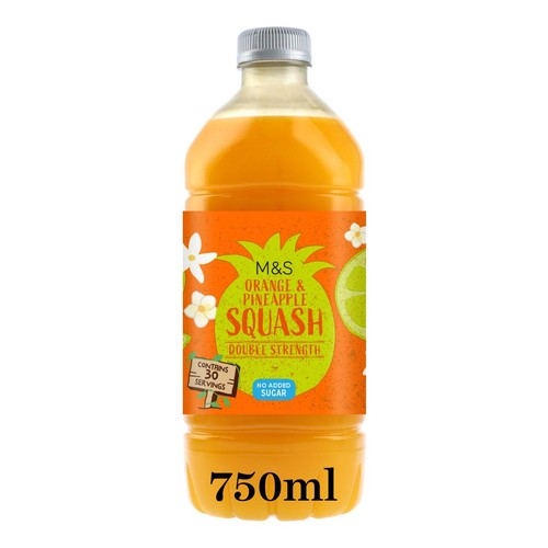 M&S Orange & Pineapple Double Strength Squash