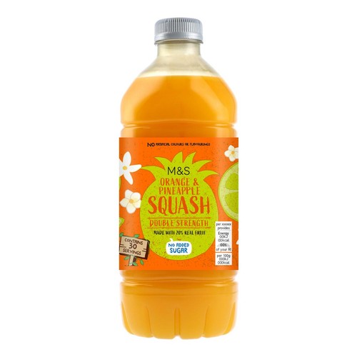 M&S Orange & Pineapple Double Strength Squash thumbnail 2