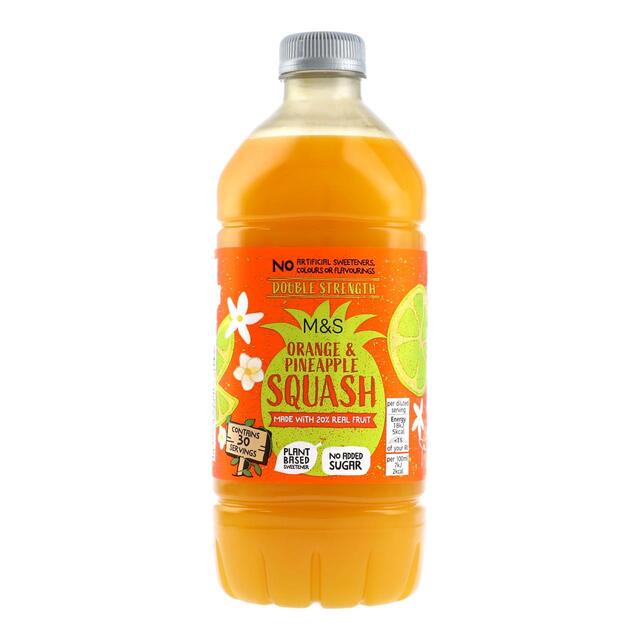M&S Orange & Pineapple Double Strength Squash