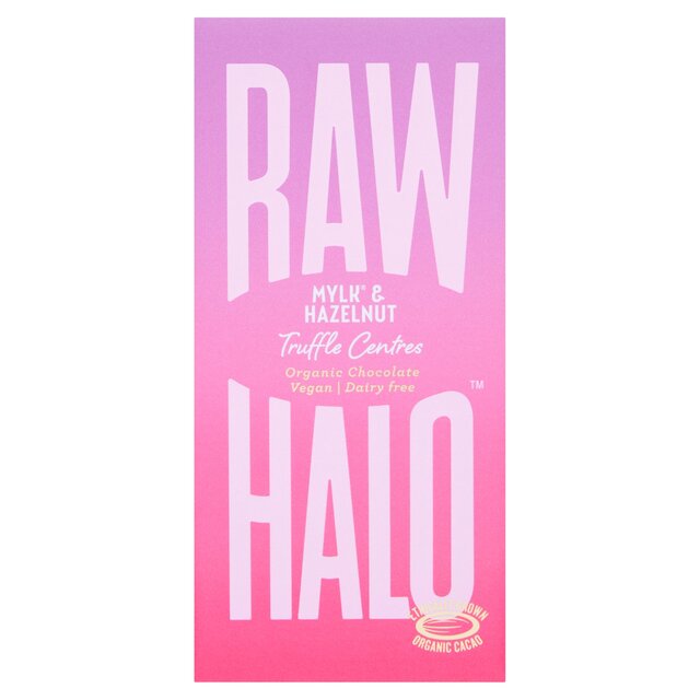 Raw Halo Mylk & Hazelnut Truffle Centres Vegan Chocolate Bar