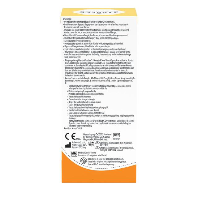 Zarbee's Children's Cough & Sore Throat Syrup thumbnail 4