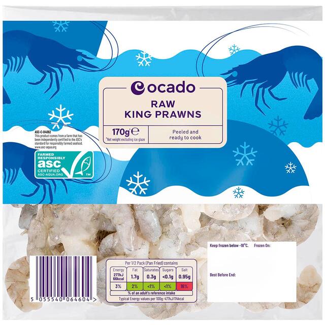 Ocado ASC Frozen Raw King Prawns thumbnail 2