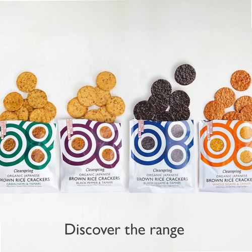 Clearspring Organic Japanese Brown Rice Crackers - Green Nori & Tamari thumbnail 5