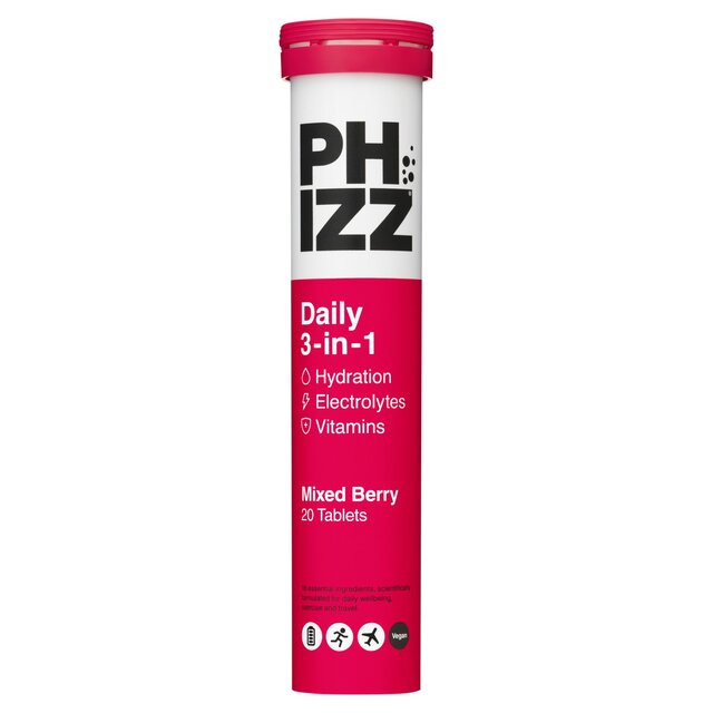 Phizz Mixed Berry 3-in-1 Hydration, Electrolytes and Vitamins Effervescent