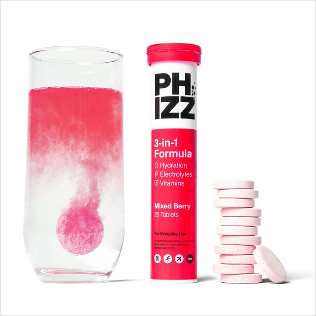 Phizz Mixed Berry 3-in-1 Hydration, Electrolytes and Vitamins Effervescent thumbnail 2