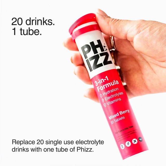 Phizz Mixed Berry 3-in-1 Hydration, Electrolytes and Vitamins Effervescent thumbnail 7