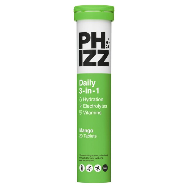 Phizz Mango 3-in-1 Hydration, Electrolytes and Vitamins Effervescent
