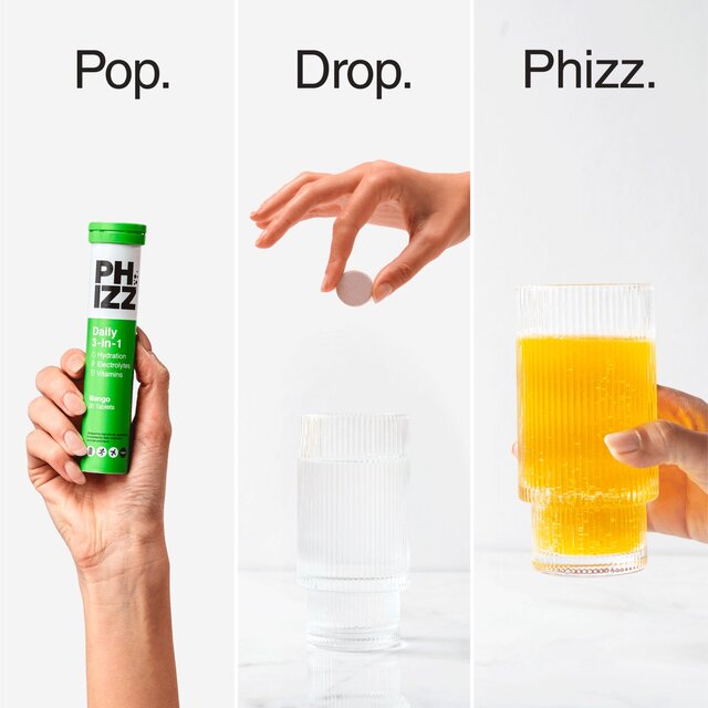 Phizz Mango 3-in-1 Hydration, Electrolytes and Vitamins Effervescent thumbnail 7