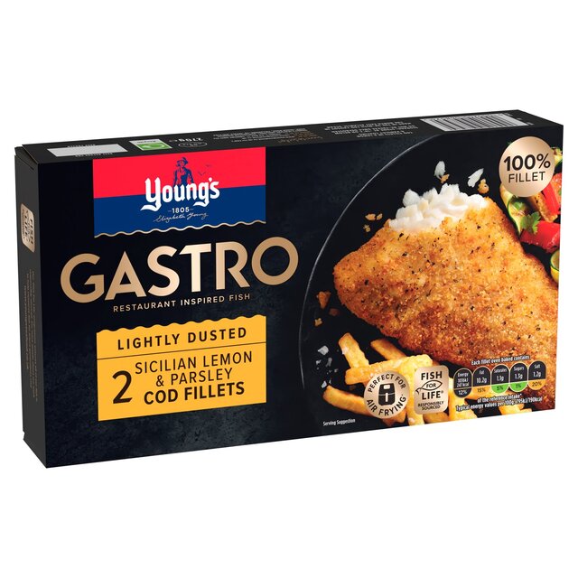 Young's Gastro 2 Lightly Dusted Sicilian lemon and Parsley Cod Fillets thumbnail 2