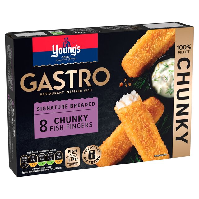Young's Gastro Signature Breaded 8 Chunky Fish Fingers thumbnail 2