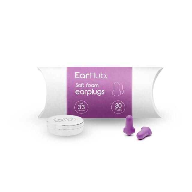 EarHub Sleepwell Purple Soft Foam Earplugs