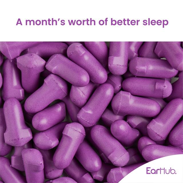 EarHub Sleepwell Purple Soft Foam Earplugs thumbnail 3