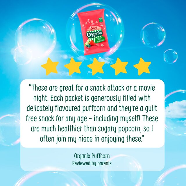 Organix Strawberry Puffcorn Toddler Snacks Multipack 12 months+ thumbnail 6